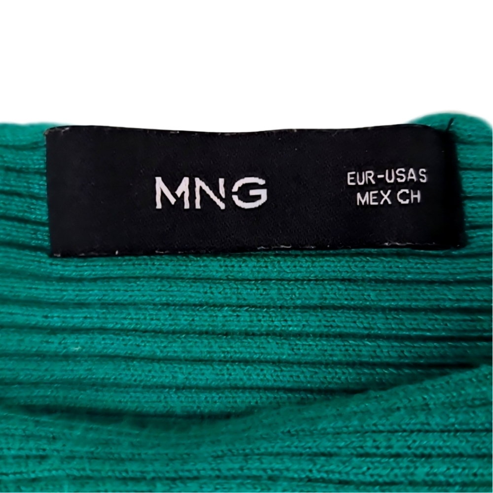 Mango Green Ribbed Crop Top - Picture 3 of 5